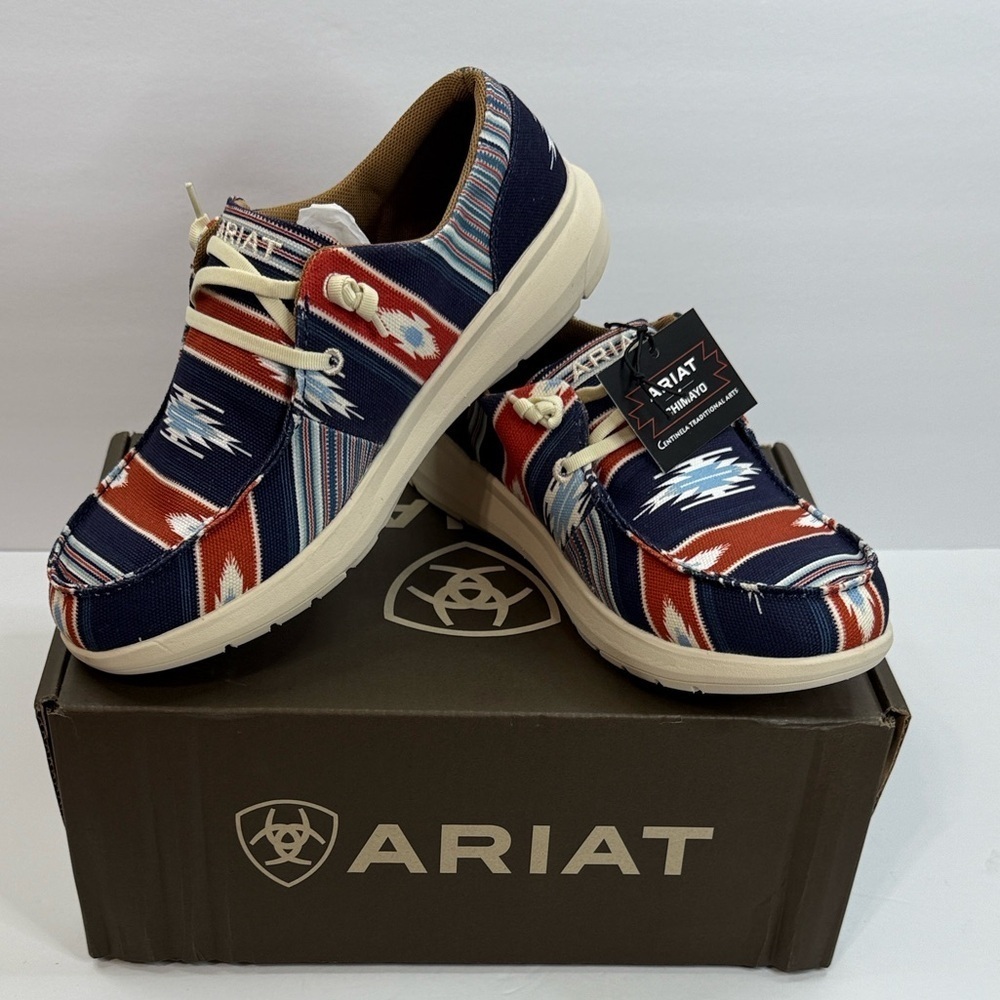 Ariat Women's Blue and Red Patterned Sneakers